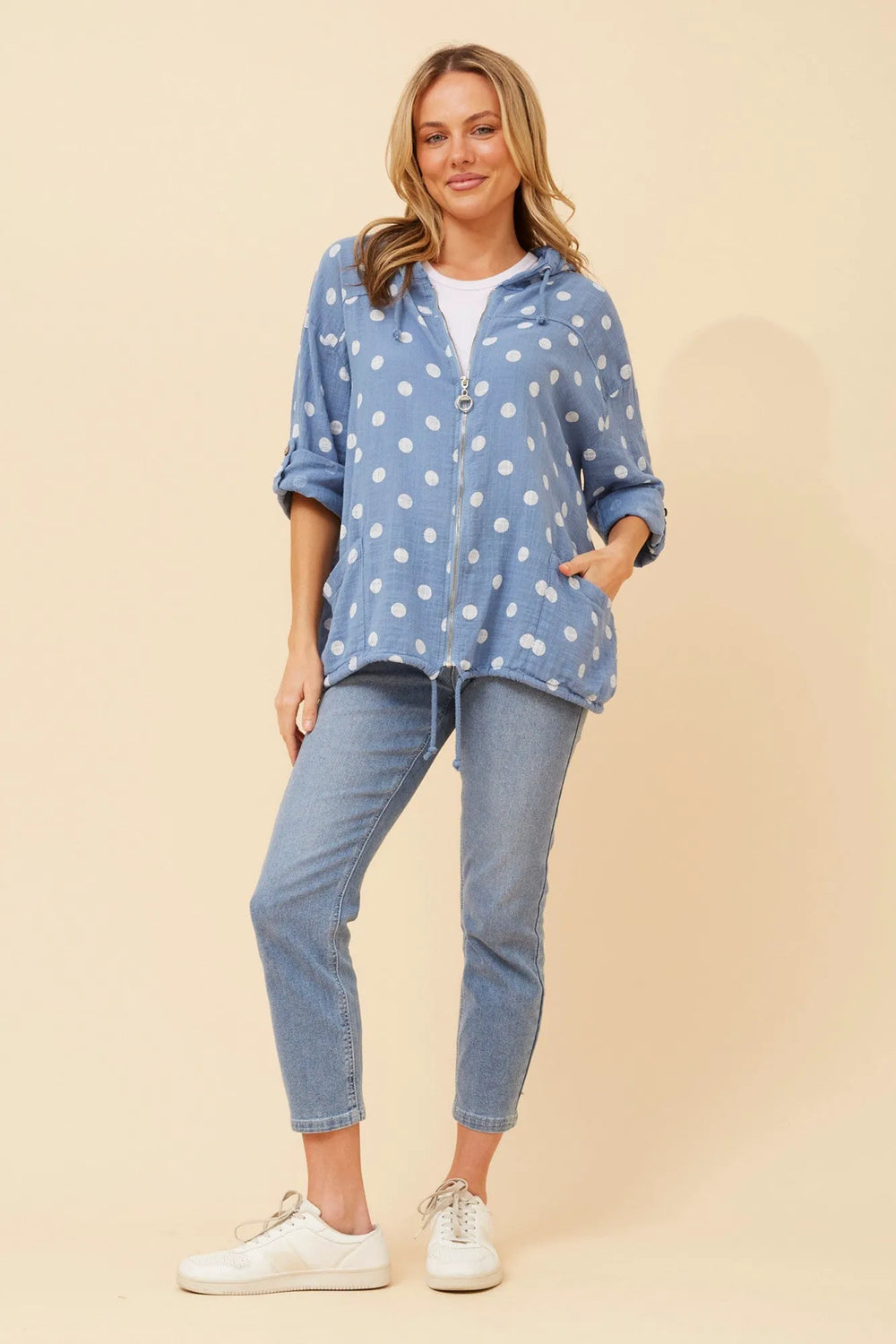 DENIM/WHITE
